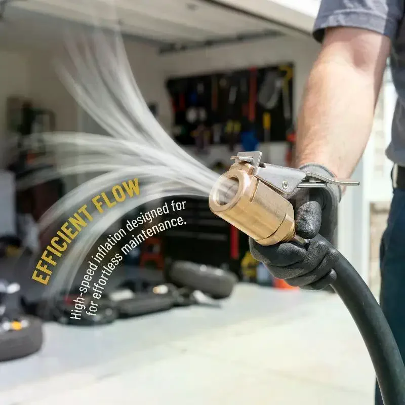 

Brass Locking Nozzle Tire Air Chuck Clip Adapter - Automotive Grade For Efficient Inflation