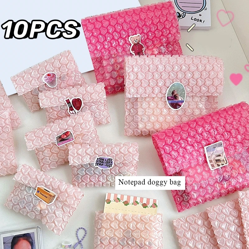 10PCS Pink Love Bubble Packaging Bags for Business Goods/Gifts/Envelopes/jewelry Package Bag Padded Anti-extrusion Waterproof 