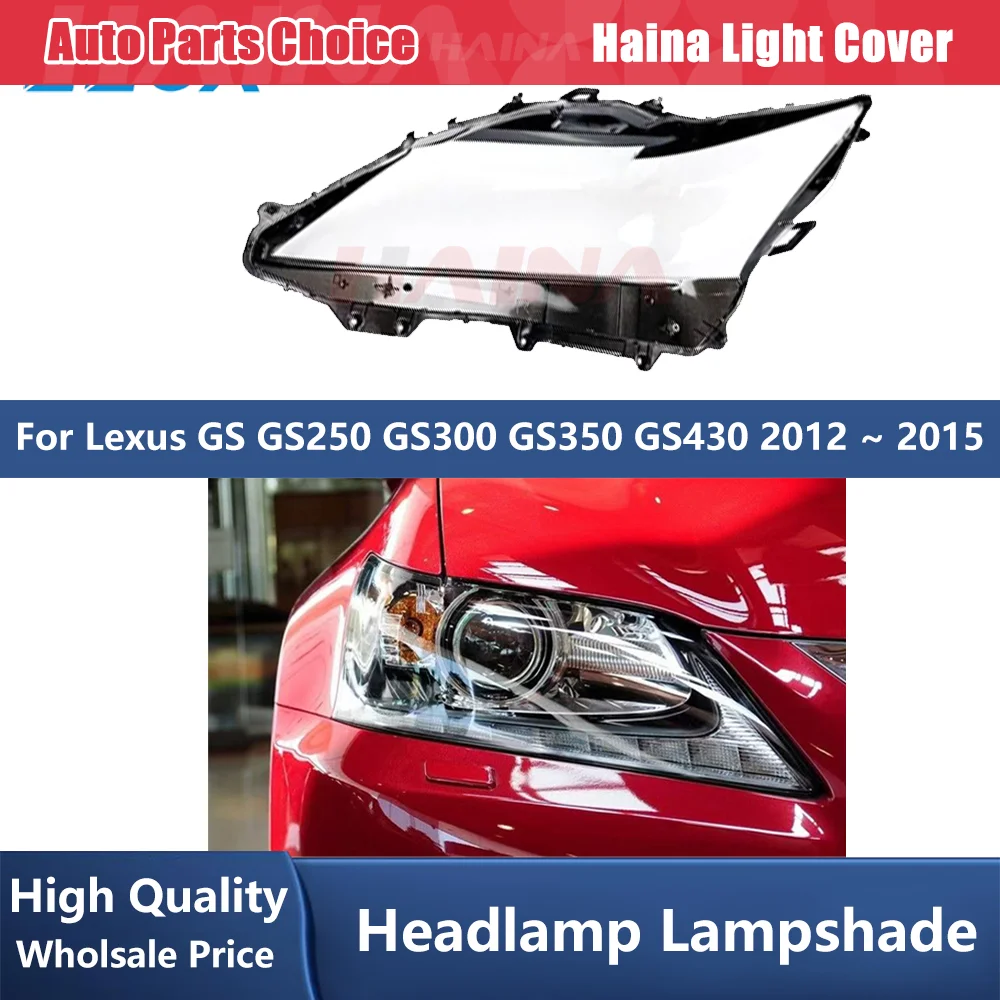 

Headlight Cover For Lexus 12-15 GS250 GS300 GS350 GS430 Headlamp Cover Headlights Shell Transparent Lampshade Plexiglass Lens