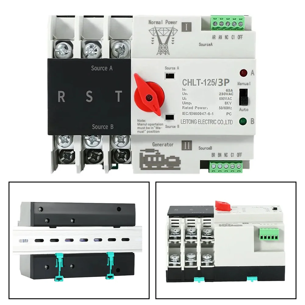 230V AC Auto Transfer Switch PC Isolation Type Conversion Time About 30ms Millisecond-level Switching For Home Backup
