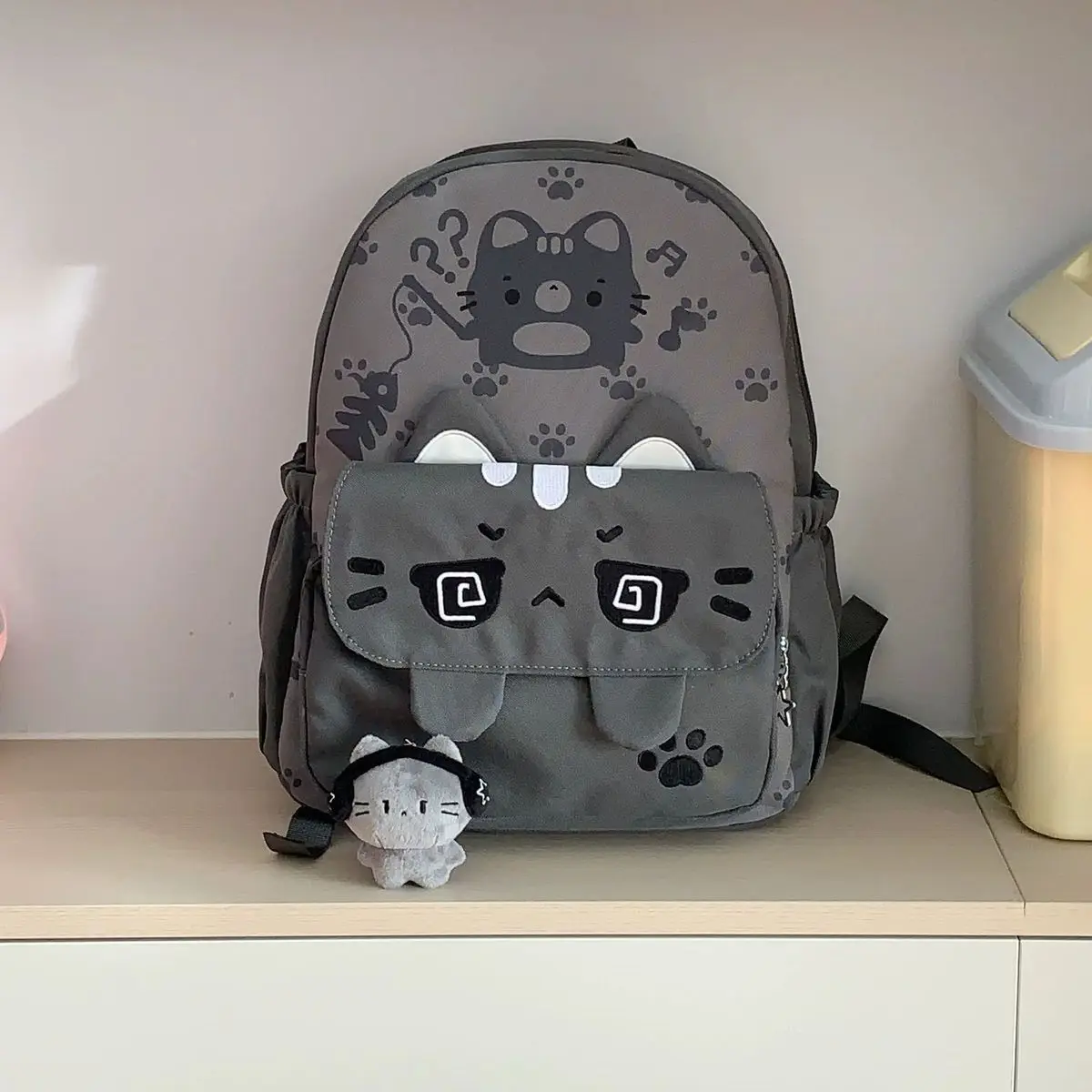 Japanese Cute Cartoon Cat Large Capacity Storage Bag Student Backpack Commuter Travel Backpack Back To School Woman Bag