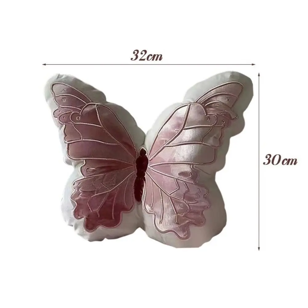 New Cute Butterfly Pillow Girl Pink Toy Soft Stuffed Toy Throwing Pad Home Textile Cushion Sofa Decoration Bedhead Pillow