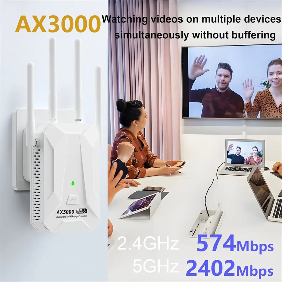 boff-ripetitore-wireless-wifi6-3000mbps-dual-band-24ghz-5ghz-estensore-wifi-amplificatore-di-segnale-wifi-6-espansore-di-copertura-spina-usa