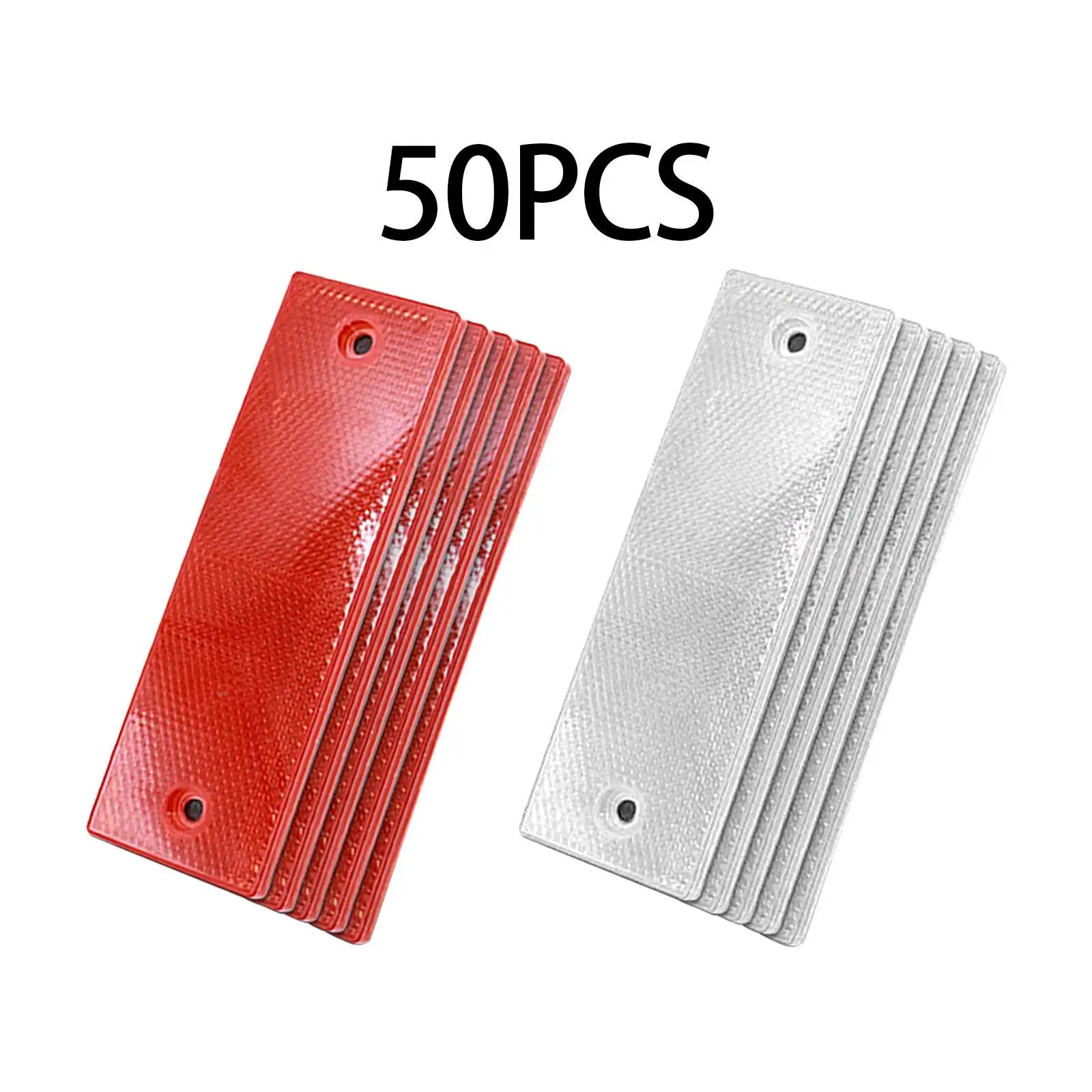 

50x Generic Reflective Warning Plate Rectangular Stick Safe Caution Warning Sticker for Pickup Vans Rvs Road Signs Trucks
