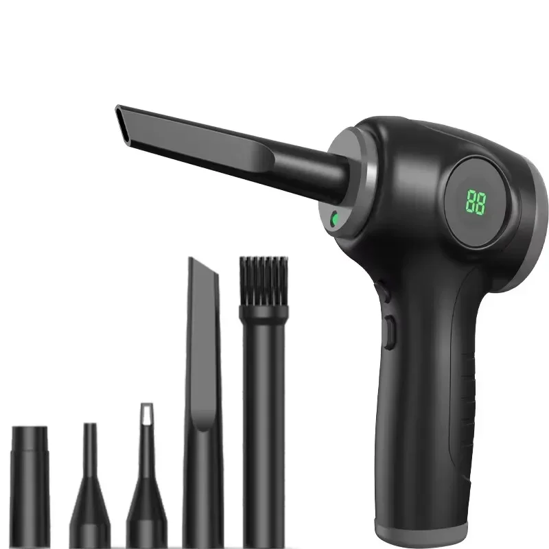 

Портативный ручной пылесборник со светодиодным ЖК-дисплеем, корпусом компьютера, клавиатурой, мощным пистолетом для удаления пыли и сжатием