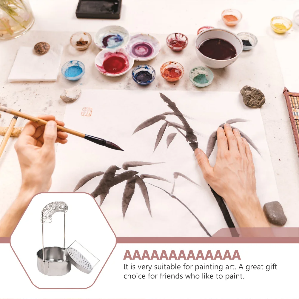 

Durable Stainless Steel Painting Brush Washer Spiral Spring Pen Cleaner Portable Brush Washing Container Pen Washing Barrel