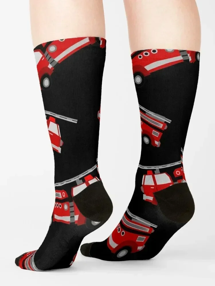 Fire truck Socks ankle Non-slip new in's kids Socks Men's Women's