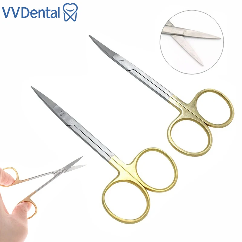 

VVDental Stainless Steel Dental Surgical Scissors Straight Curved Hemostatic Forceps Medical Dental Surgical Scissors