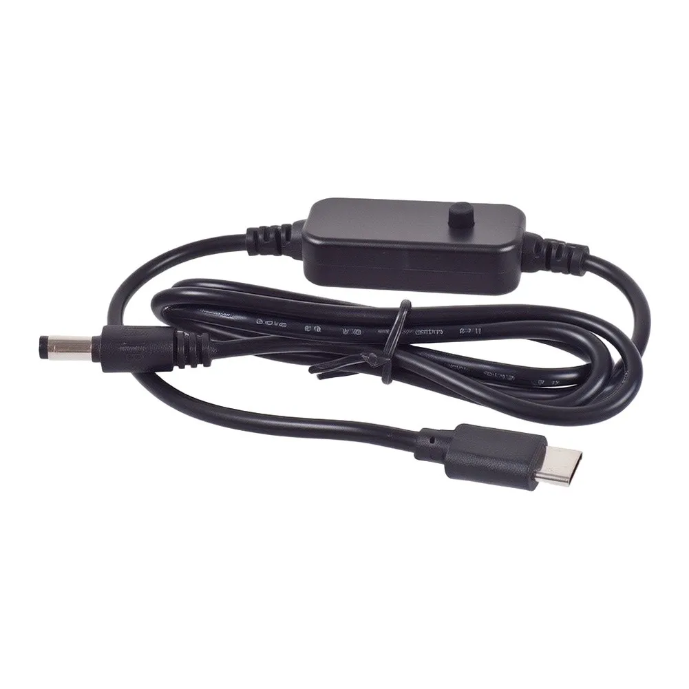 Adjustable For Type-c To DC 5.5x2.1mm Power Cable 5V 9V 12V 15V 20V 5A For Pd Fast Charging Cord For Fiber Router Tablet Camera