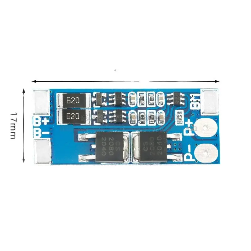 2 Senar 7.4V Papan Perlindungan Baterai Lithium 8.4V Anti-overcharge dan Kelebihan Arus Hubung Singkat Perlindungan Arus Berlebih M