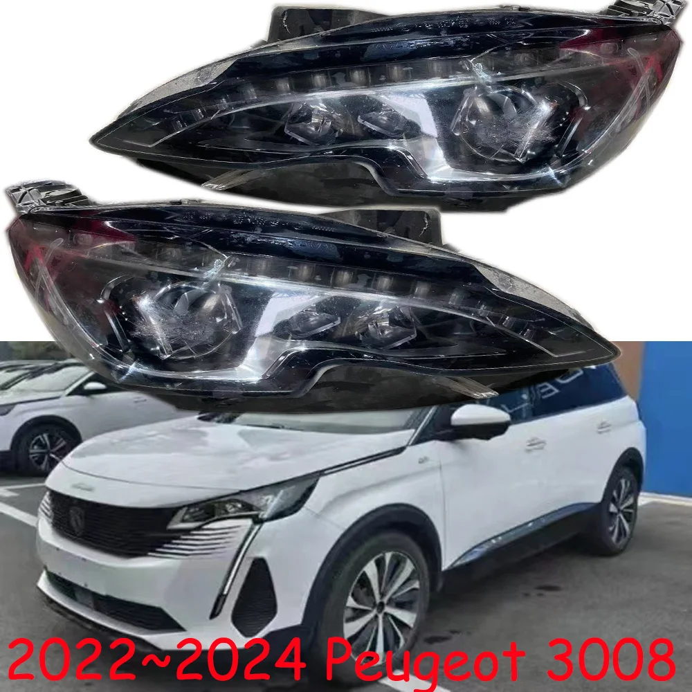 car bupmer head light for Peugeot 3008 headlight LED 2022~2024y car accessories DRL fog for peugeot 3008 headlamp