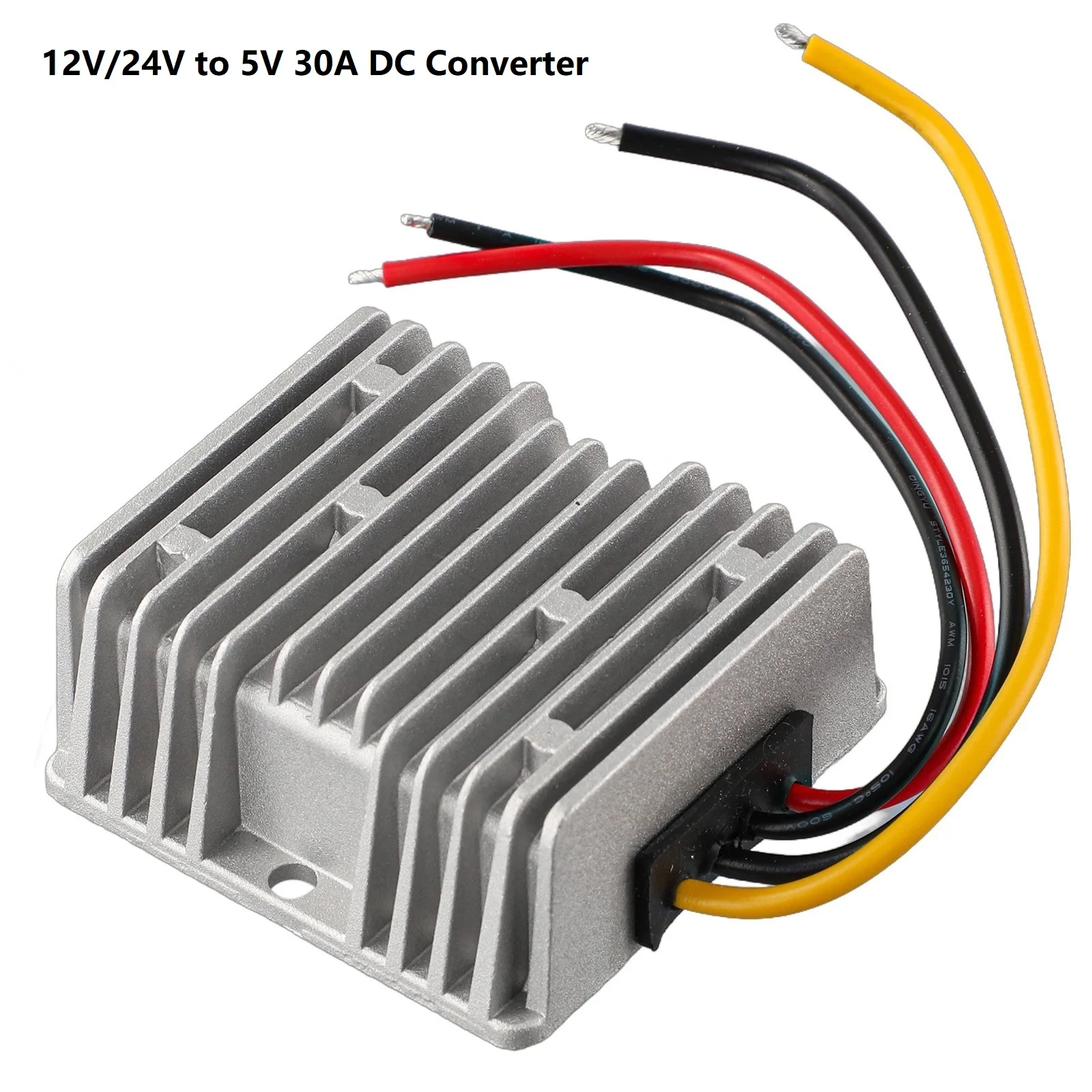 Waterproof DC Converter 12V 24V Input 5V 30A Output 150W IP68 Rated for Car Truck RV Marine Electrical Systems