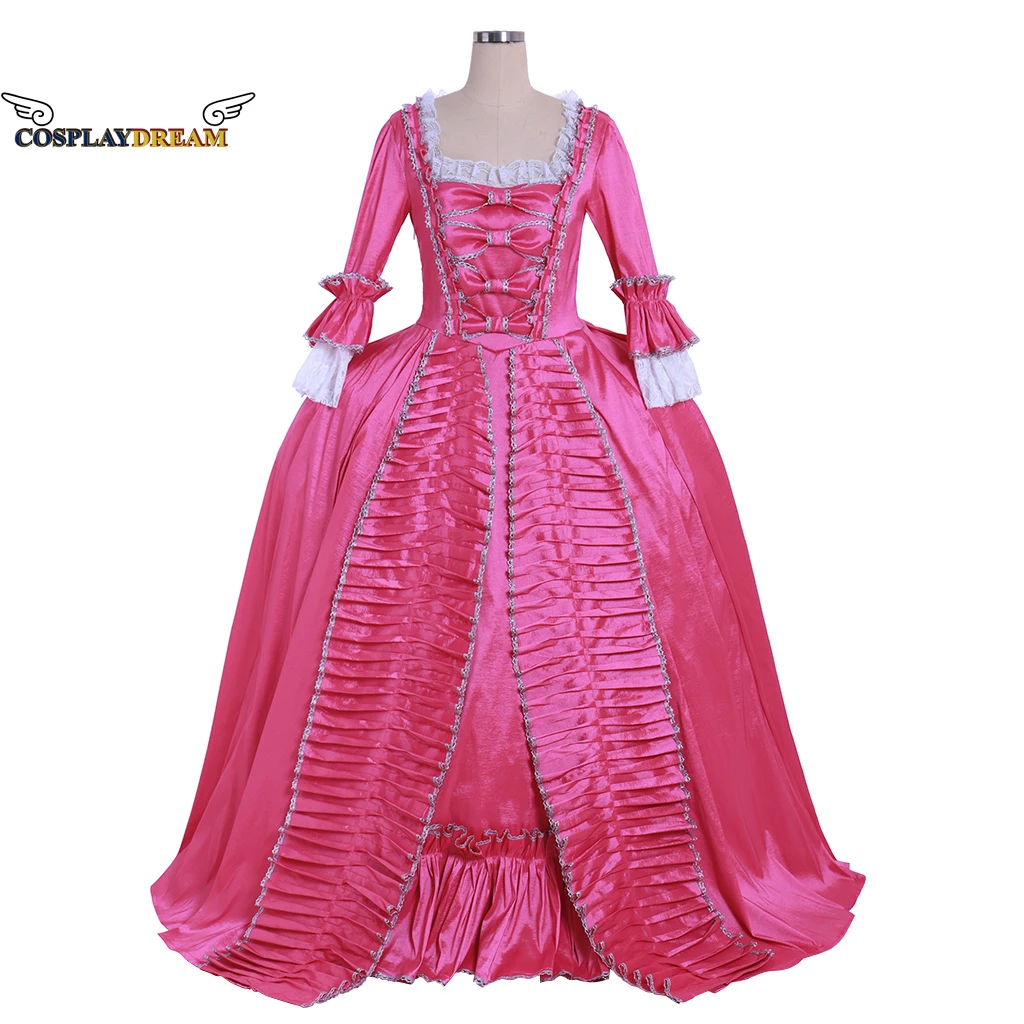 18th Century Rococo Royal Court Noble Dress Rose Red Dress Retro Baroque Renaissance Marie Antoinette Dress