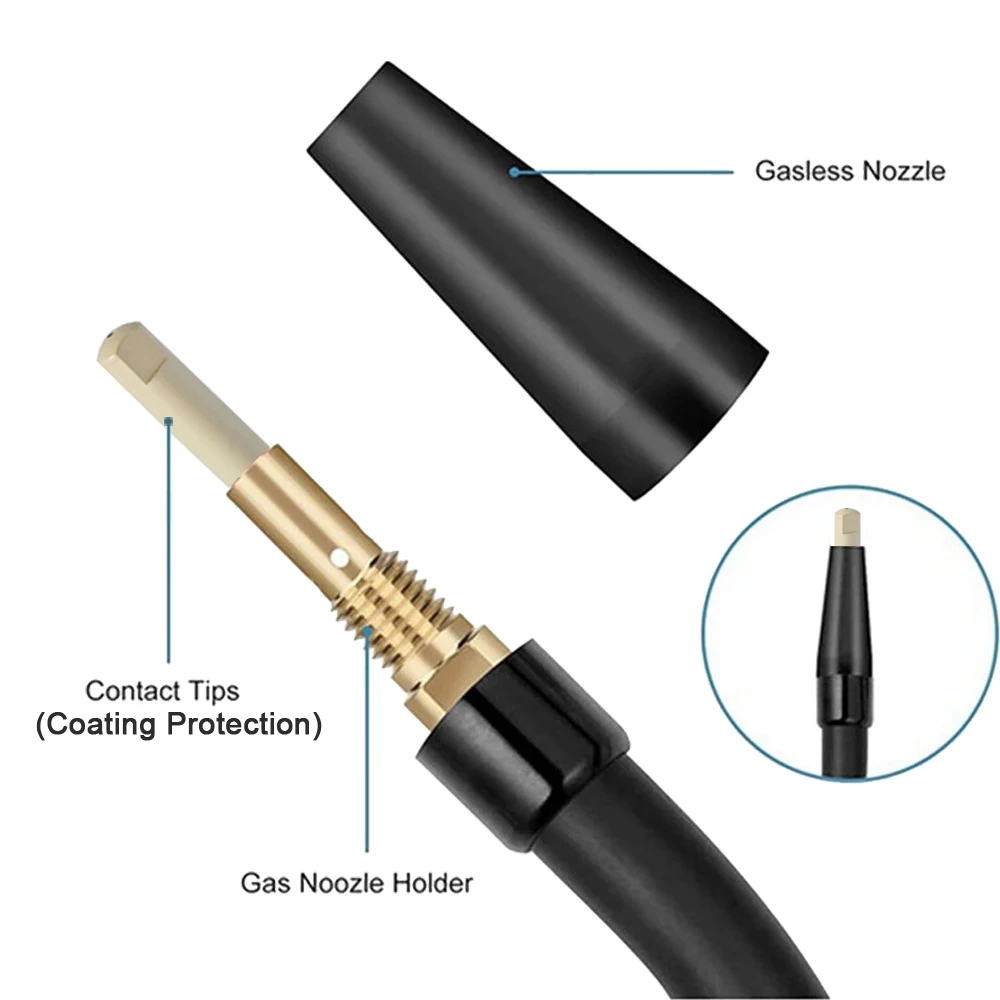 Welding Accessories Gasless Nozzle Flux Core Kit K3493-1 Coating Protection Contact Tip for Century FC90/80GL Forney Titaniumrie