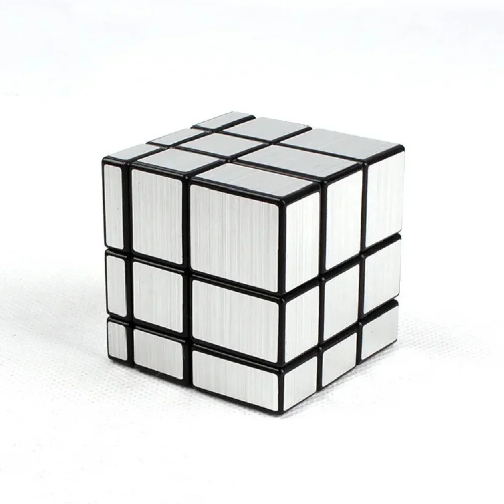 子供と大人のためのネオマジックミラーキューブ,プロのスピードキューブ,教育玩具,ゴールドとシルバーのパズル,3x3