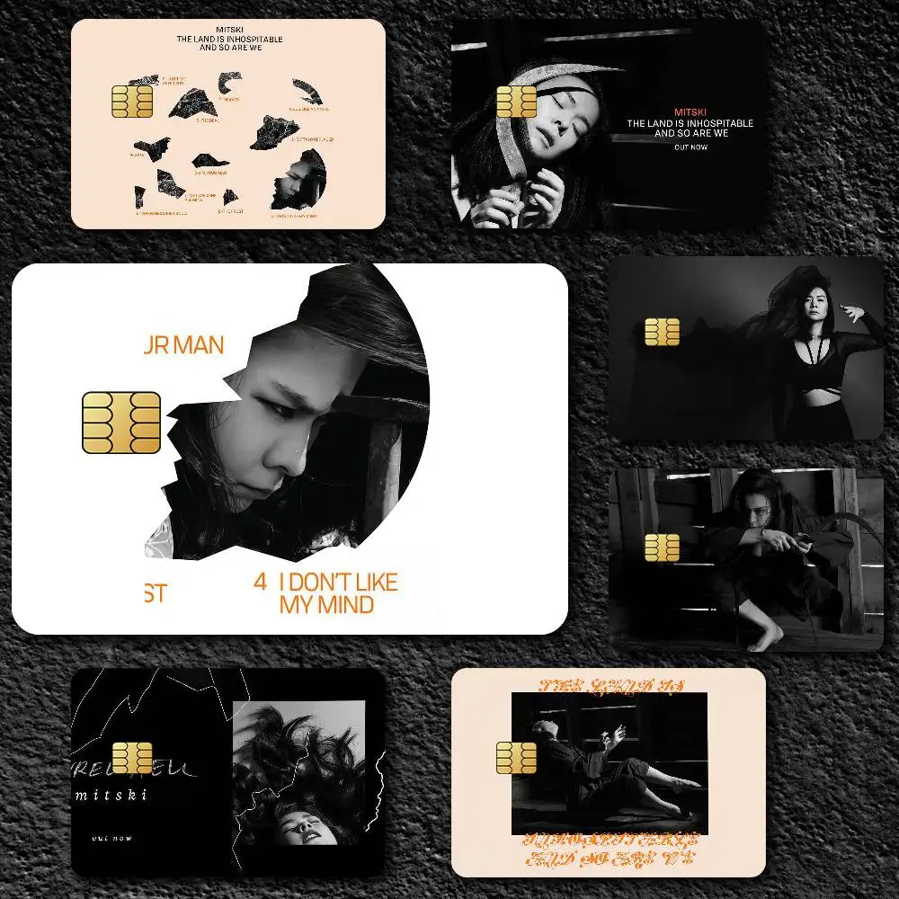 Альбомы Singer M-Mitski, водонепроницаемая пленка, наклейки для карт, чехол для кредита, 4 шт., дебетовое переднее украшение, банковский автобус, пропуск Альбомы Singer M-Mitski, водонепроницаемая пленка, наклейки для карт, чехол для кредита, 4 шт., дебетовое переднее украшение, банковский автобус, пропуск