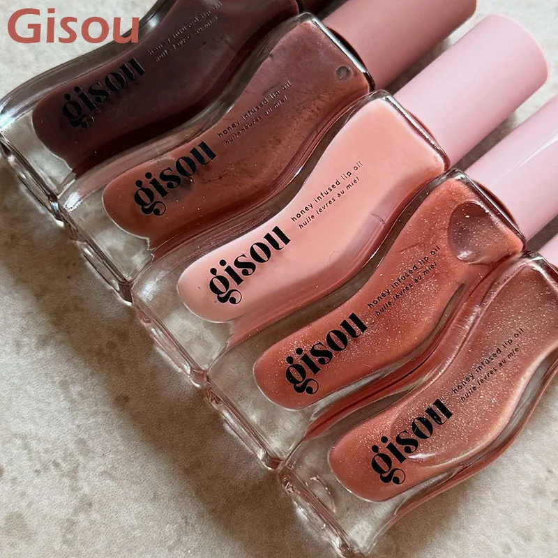 Gisou Moisturizing Glazed Plum Lip Balm Lip Oil Gloss Care Of The Lips Benetitnt For Lips Plumping Exfoliating Plumping Gloss