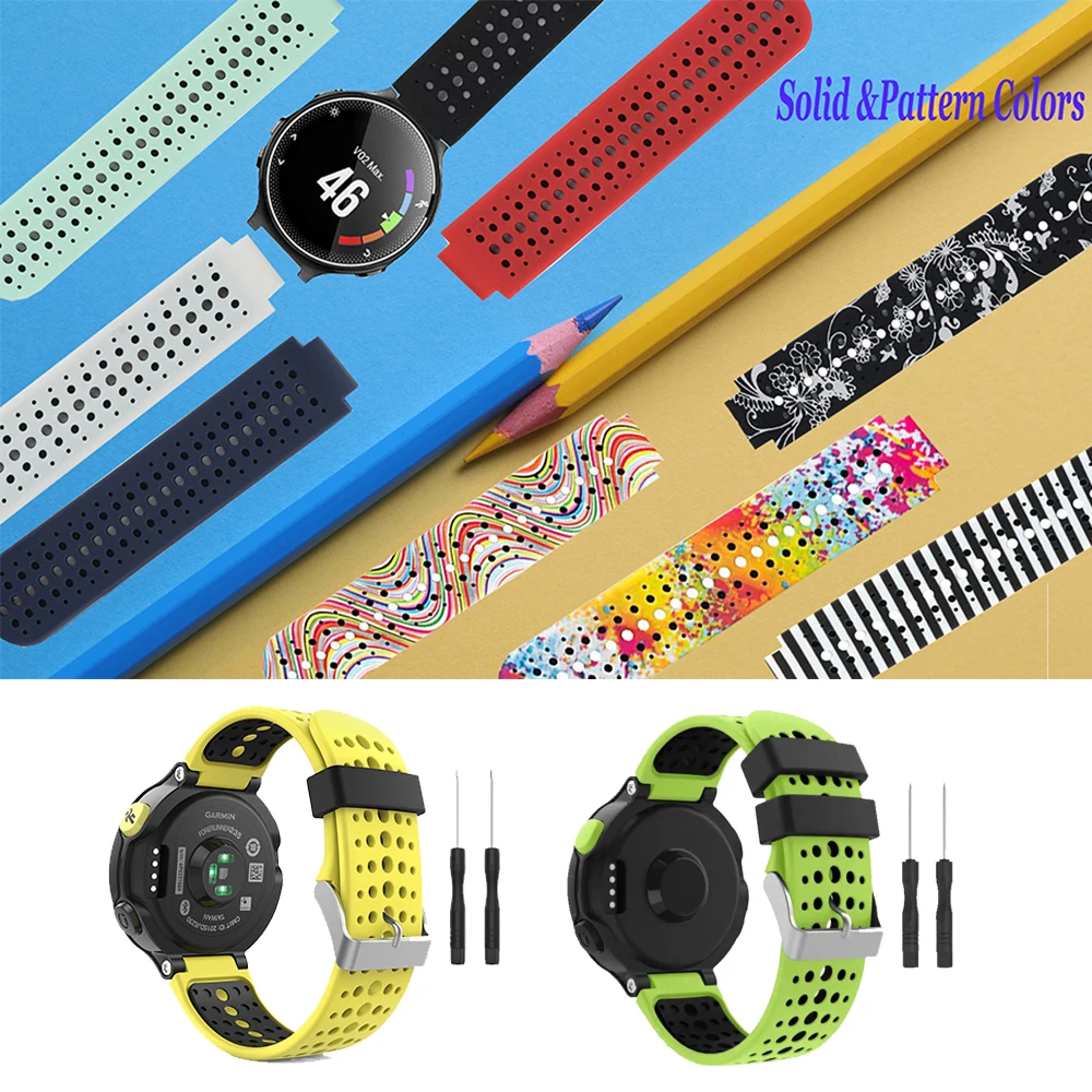 Silicone Band Replacement For Garmin Forerunner 230/235/235Lite/220/620/630/735XT SmartWatch Strap For Garmin Approach S20 S5 S6