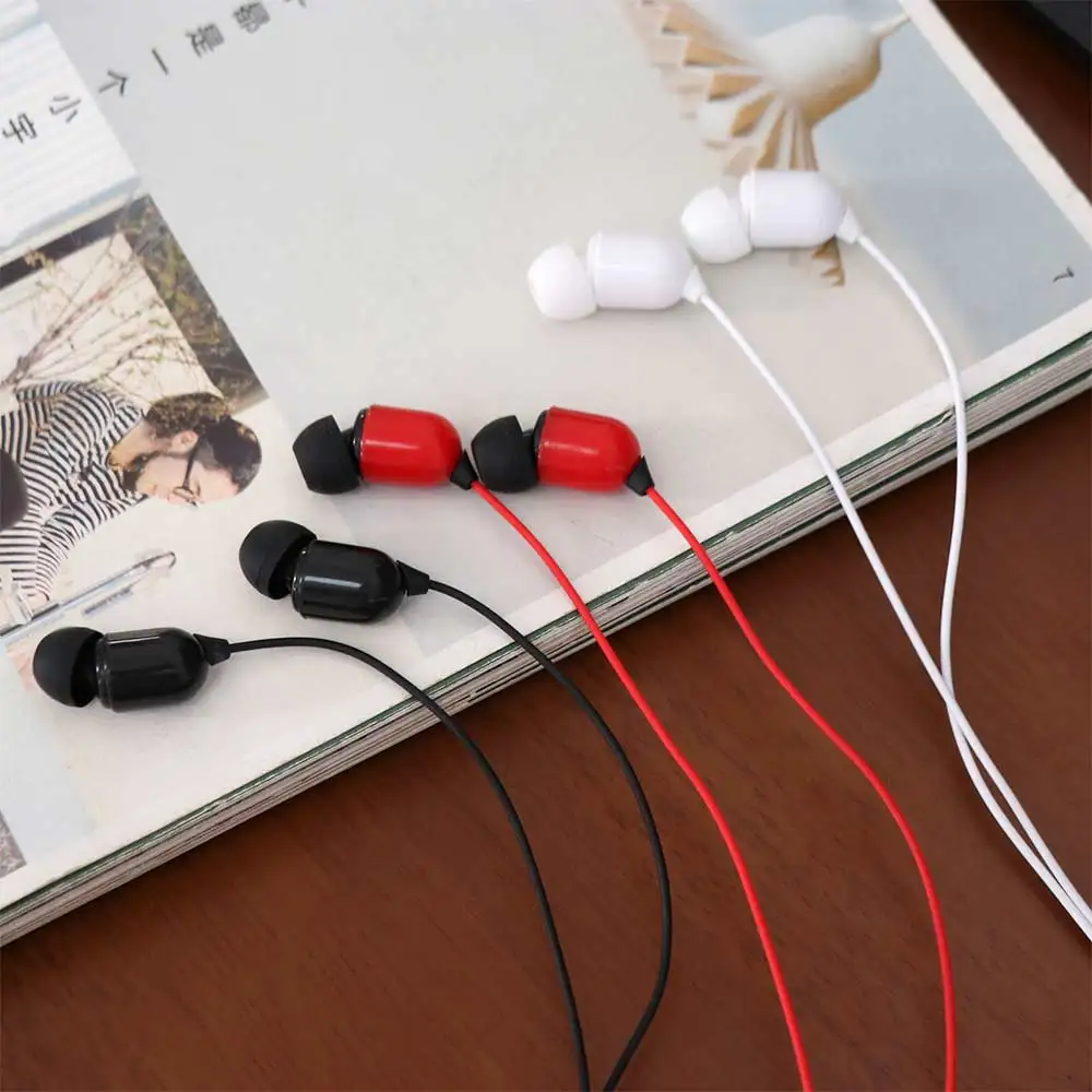 Laptop White Black Red Monitor Headphone Super Bass Extra Long In-Ear Earphone Wired Earphone Wires Headphone Stereo Earbuds