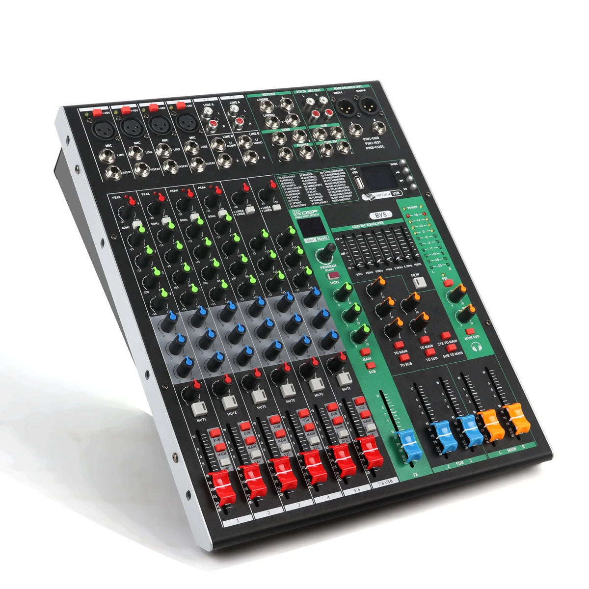

Factory Best Selling 8 Channel Dj Professional Audio Digital Mixer Mixing Console