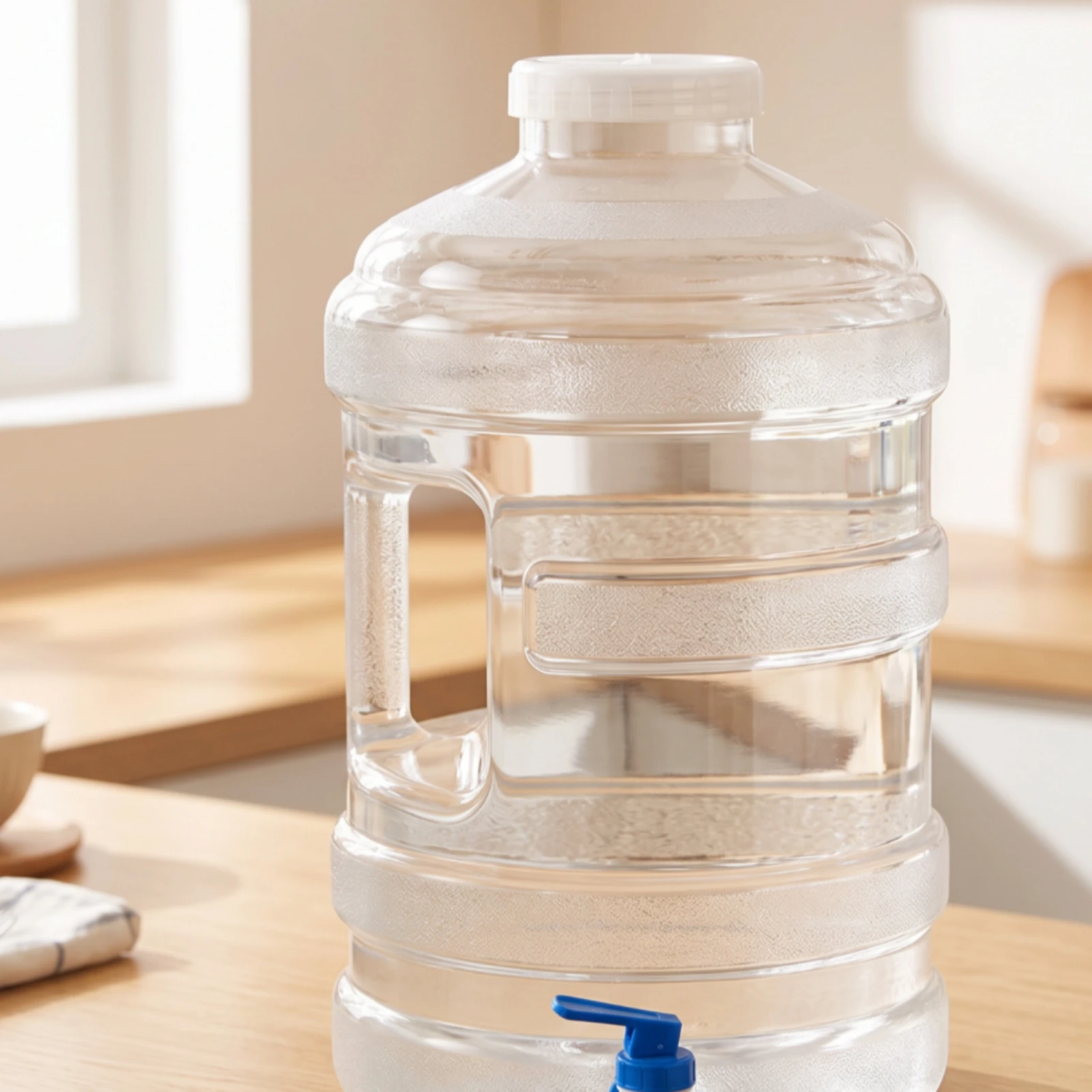 Water Container with Faucet Portable Water Container with Tap Beverage Dispenser with Handle BPAwithout Vessel Easy to Clean