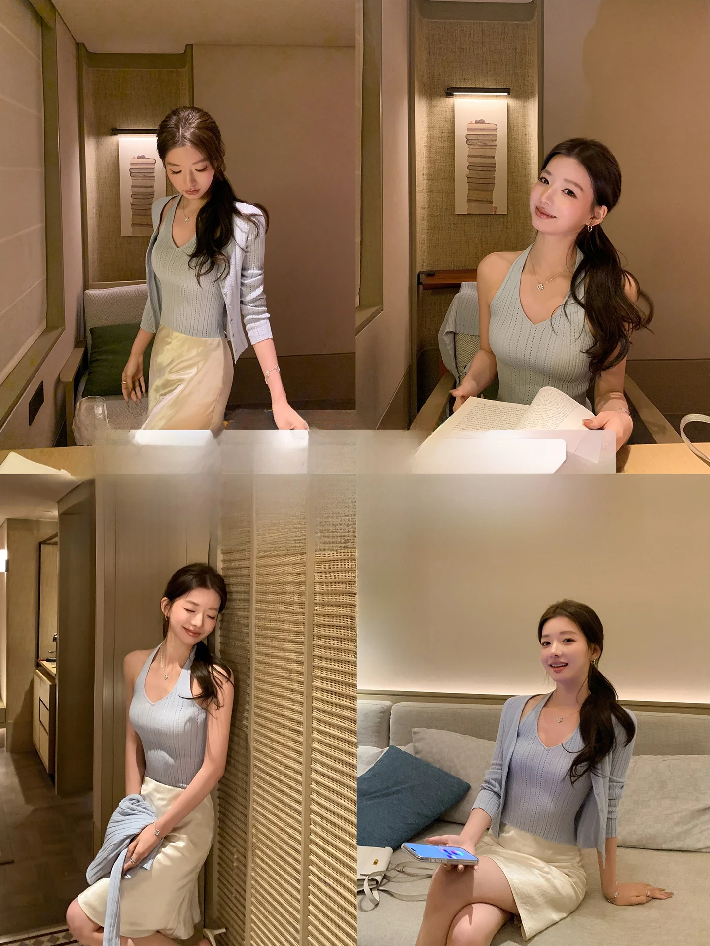 

ADA MISS Breathable Lightweight Sun Protection Knitted Open Cardigan Vest Women Spring Summer New Style Soft Cotton Nylon Fabric