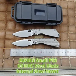 JUFULE New 60 HRC 154CM Strider PT3 Titanium Handle Copper Washer Folding Knife Tactical Pocket Camping Hunting Outdoor EDC Tool