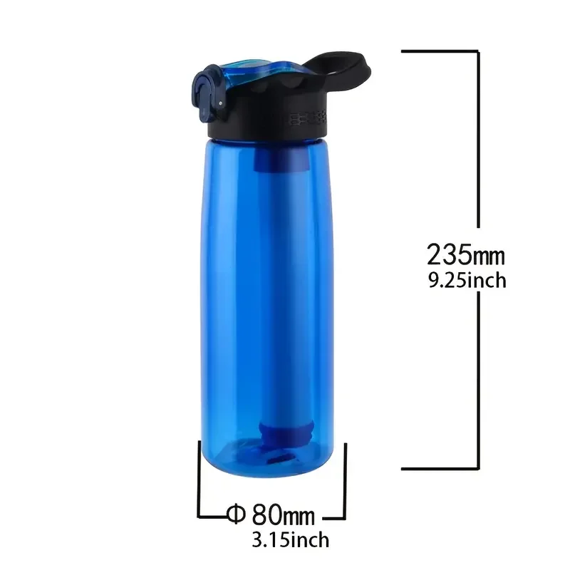 

Water Purifier Filtration System Bottle Water Kettle With Filter For Outdoor Camping Survival Emergency