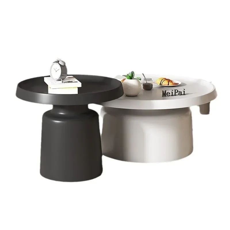Modern Nordic Round Coffee Table for Living Room Adjustable Feet Scratch Resistant Load Bearing Ergonomic Design Compact Size