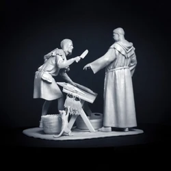 Unassambled   1/32 ANCIENT CREW civilian STAND    Resin figure miniature model kits Unpainted