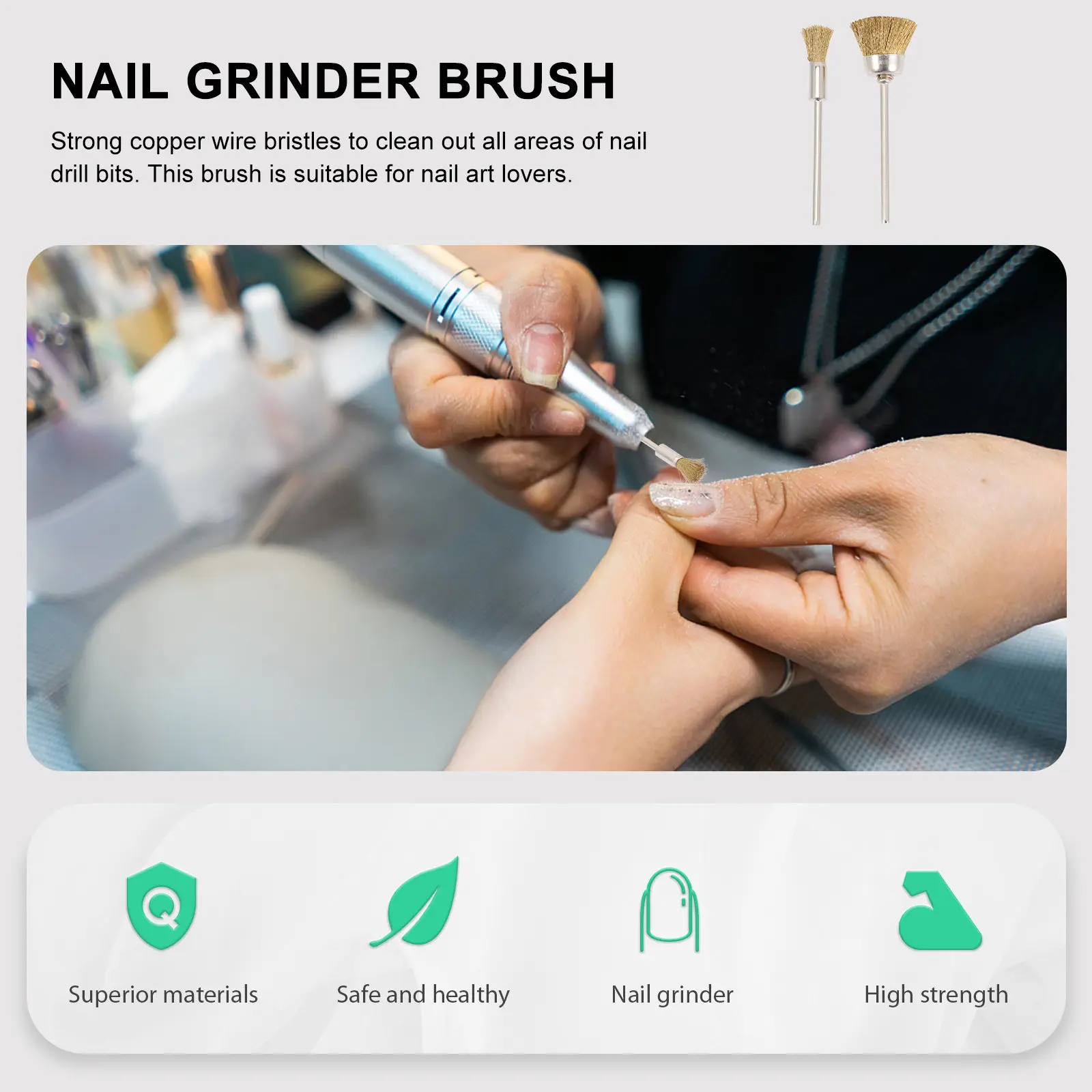 

Набор из 4 медных щеток для чистки насадок для маникюрных аппаратов, для полировки, для файлов для корневых каналов, для машинных игл, многофункциональные, для маникюра и педикюра