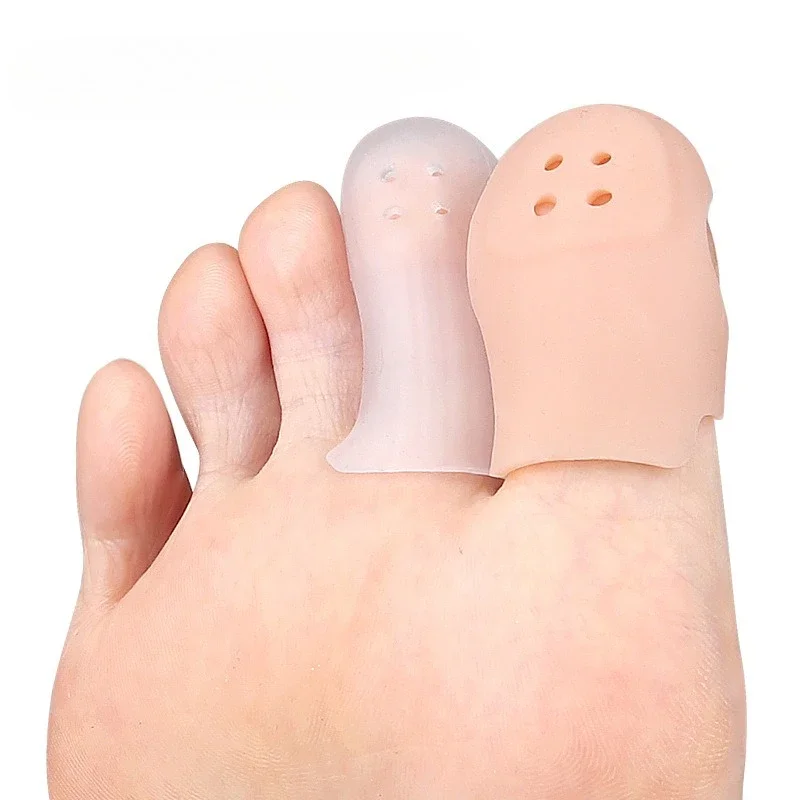 مرونة شفافة واقي إصبع القدم تنفس المضادة للاحتكاك أداة العناية بالقدم يمنع ظهور بثور قبعات الاصبع سيليكون تو يغطي