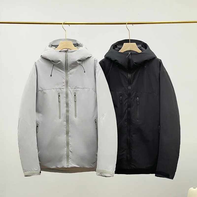 

Высококачественная, модная, крутая, повседневная уличная куртка с капюшоном, теплая и универсальная куртка с тиснением, куртка унисекс.