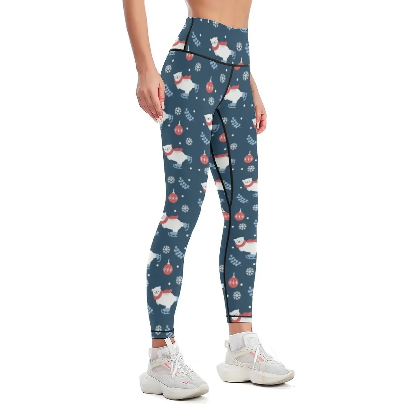 christmas Polar Bear Pattern Leggings joggers for legging pants raises butt Training pants sport set Womens Leggings