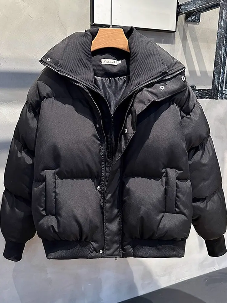 

Мужская зимняя теплая куртка Bla Thiened с воротником-стойкой, имитация двухслойности, из хлопка и полиэфирного волокна, американский премиум-класс, верхняя одежда