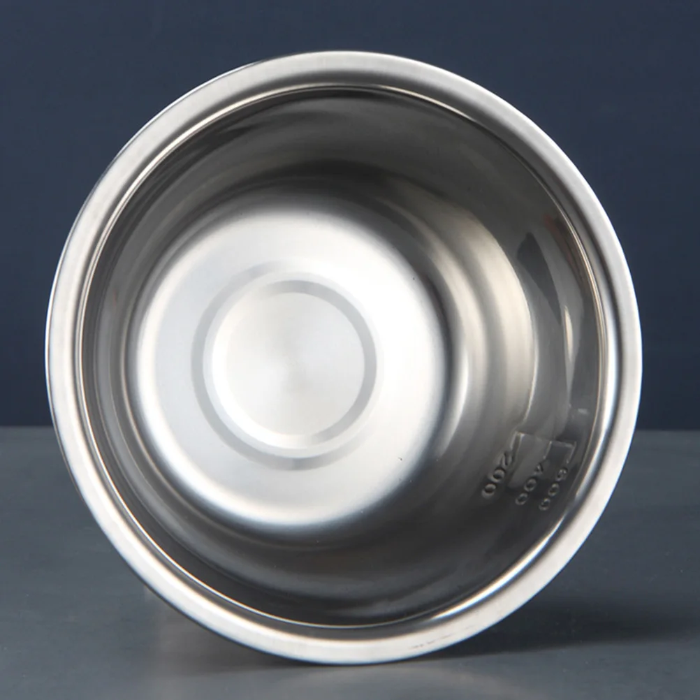 

3pcs Stainless Steel Baking Bowls Kitchen Egg Fruit Salad Rice Practical Long Time Use Fine Craftsmanship