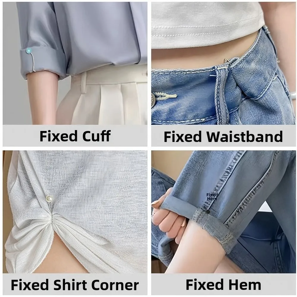 2PCS New Alloy Sleeve Clips Sleeve Securing Anti-Slip Sleeve Holders Hem Cinching Shirt Cinch Clips Clothing Accessories