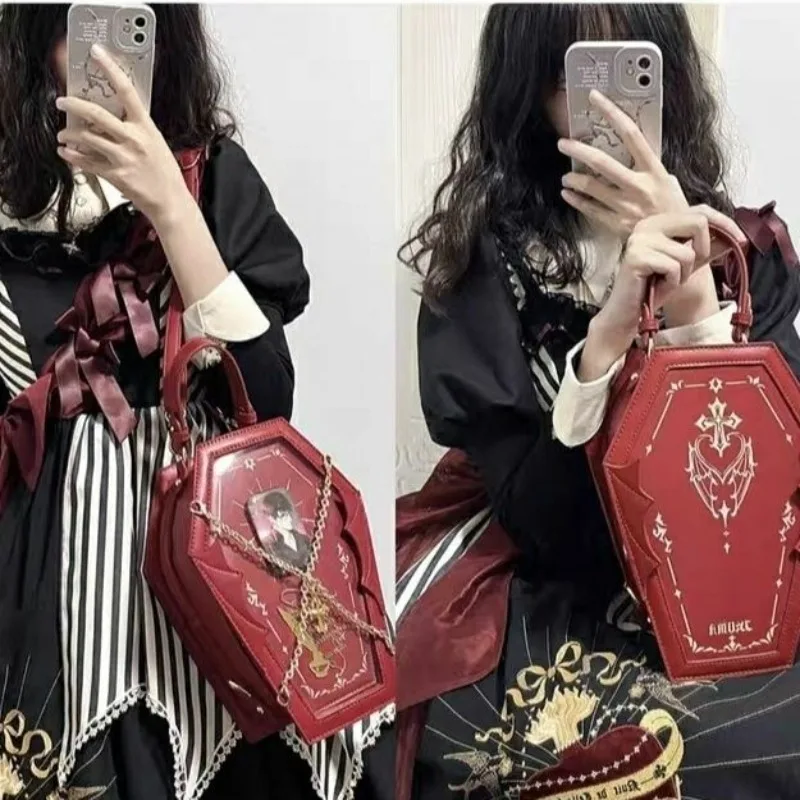 Fashion New 2024 Ita Bag Teenage Girls Chic Lolita Crossbody Bag Chains Design Transparent Backpacks for Women Bolsos Mujer