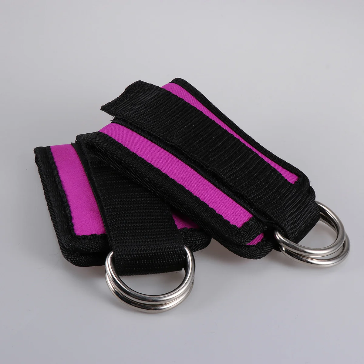 

2 Pcs Ankle Straps Attachment Elastic Rope Pink Cuffs for Cable Machines Fitness