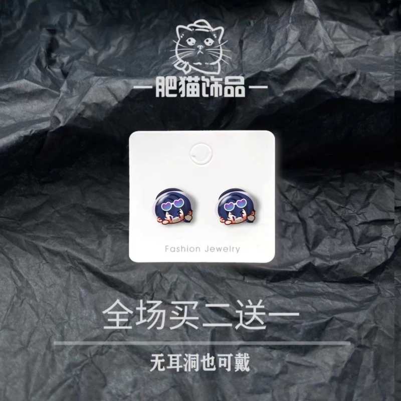 925 Silver Needle Anime Tears of Themis Luke Artem Vyn Marius Earrings Romantic No Pierced Earring Women Earrings for Wholesale