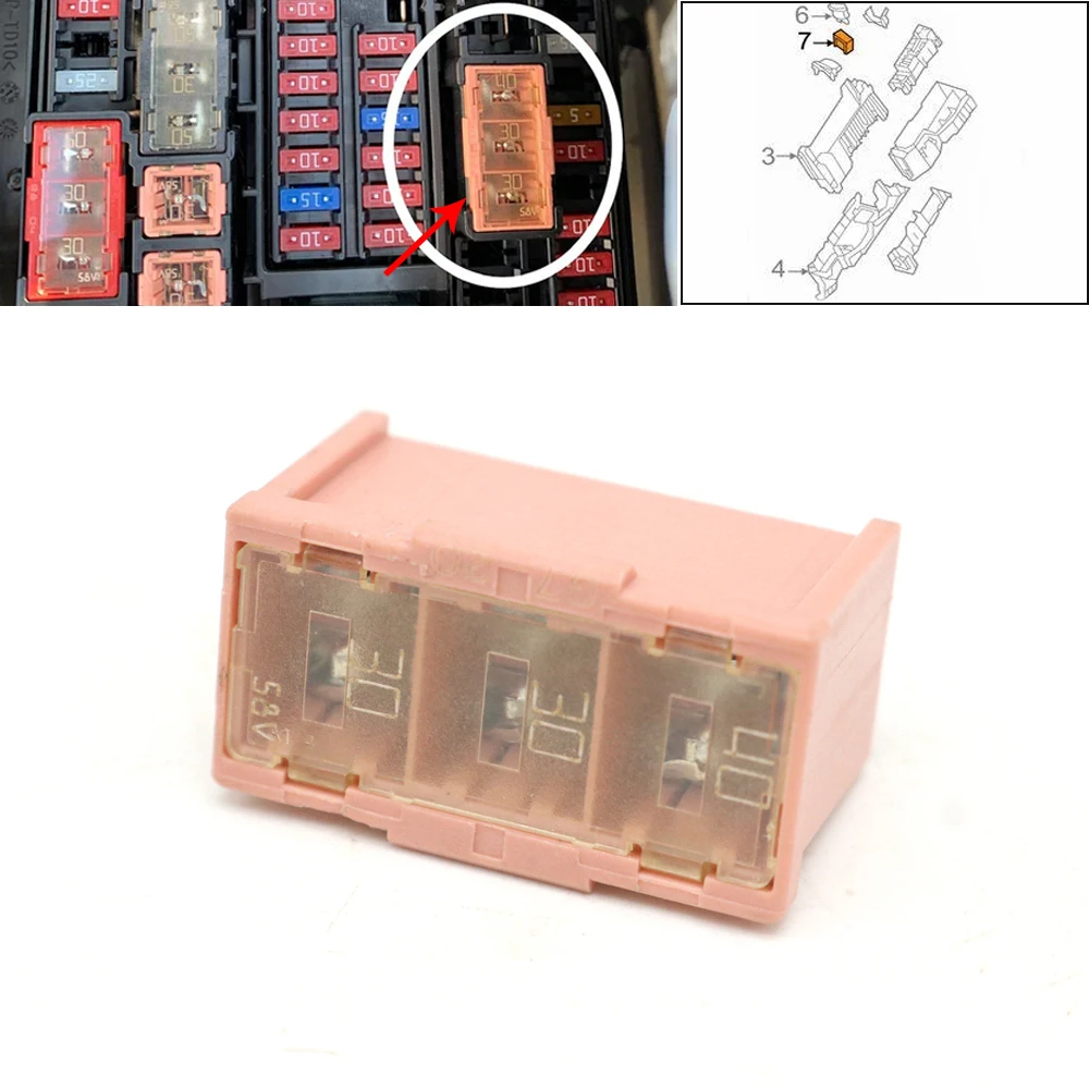 

Triple Fuse Box Connector Assembly Engine Room Fusible Link For Toyota Corolla Highlander 90982-08308 9098208308