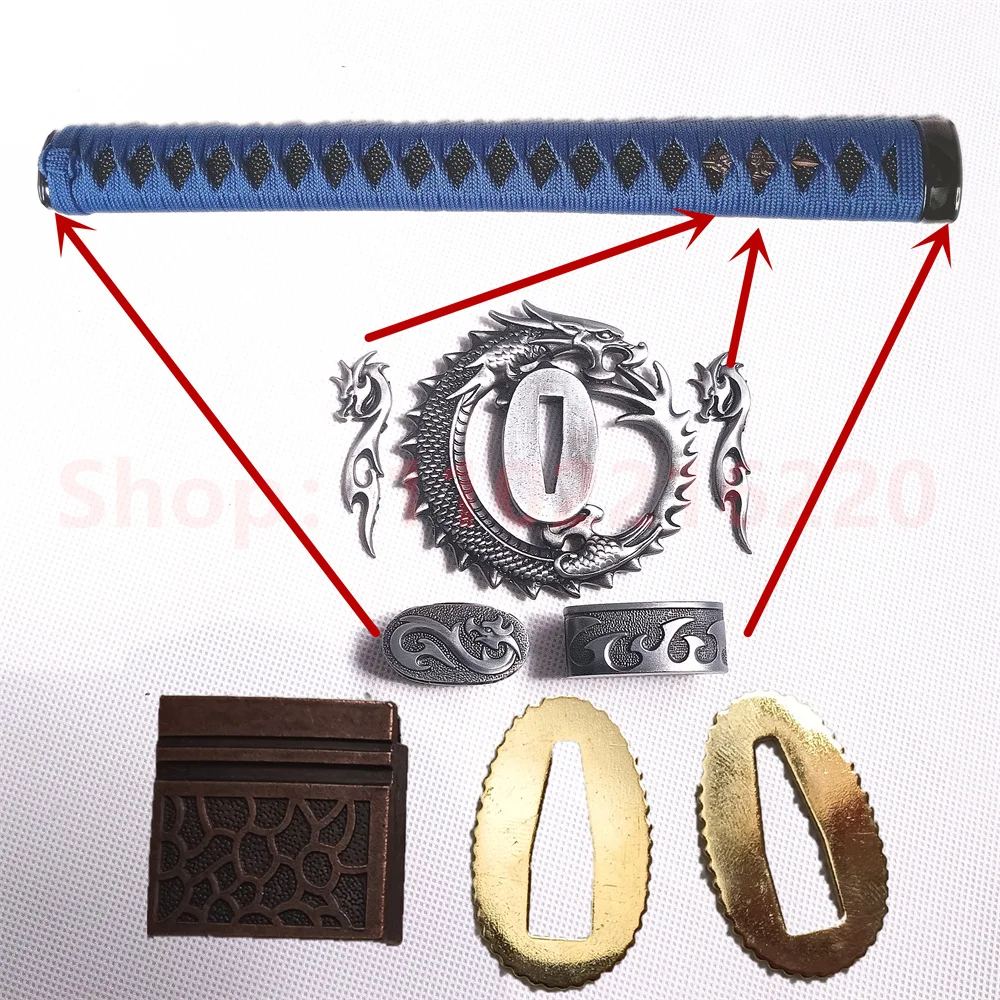 Tsuka Handle Hilt Tsuba Handguard Guard Fuchi Kashira Menuki Habaki Seppa For Japanese Real Japan Samurai Katana Sword Fittings