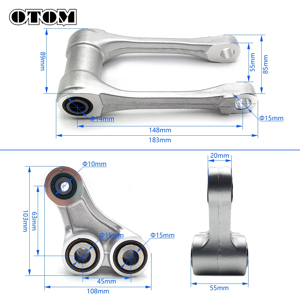 OTOM-오토바이 리어 쇼크 업소버 스윙암 트리플 코너 레버 링키지, 단조 KTM SX SXF XCF HUSQVARNA FC TC TX 125-450 용