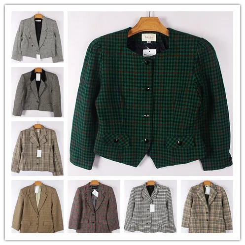 

Винтажный мягкий женский костюм Ladylike Small Fraance Sle Metal College Wind Suit Jaet, женское шерстяное длинное пальто на пуговицах све