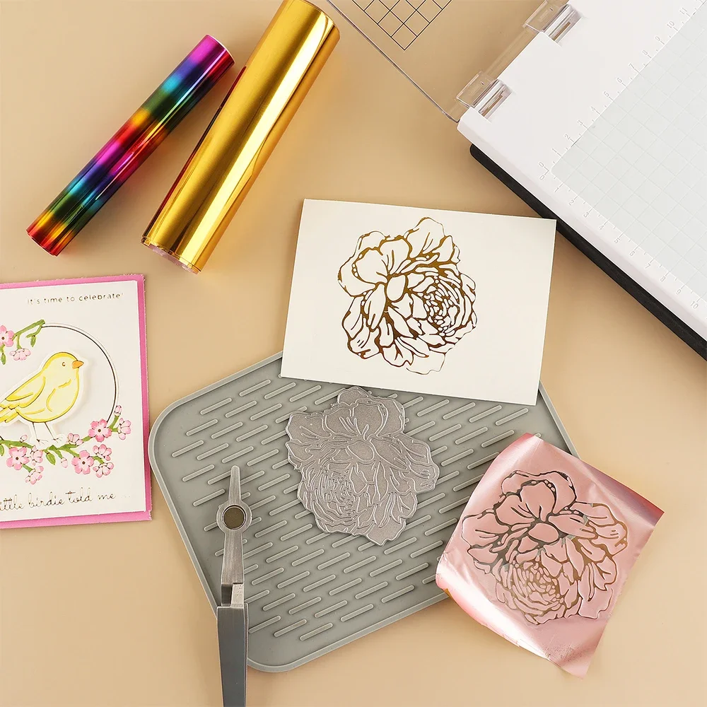 1 Roll 5Mx15CM Heat Activated Foil Hot Stamping Foil Paper Foil Holographic  Heat  Foil Transfer Sheets for DIY Crafts