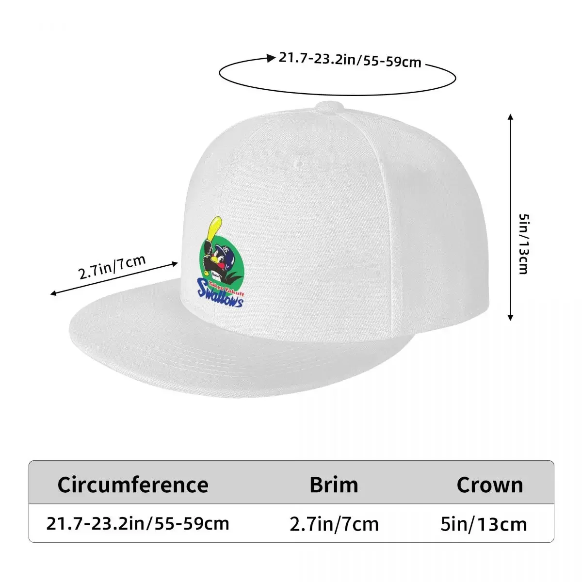 Tokyo Yakult Swallows Gorras de béisbol Snapback, gorras de béisbol a la moda, casquette informal transpirable para exteriores, para hombres y mujeres