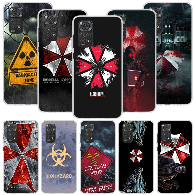 Shaped Umbrella Phone Case For Xiaomi Redmi Note 13 12S 12 11S 11E 11 Pro Plus 11T 10S 10 9S 9 + 8T 8 7 Art Pattern Cover Case F