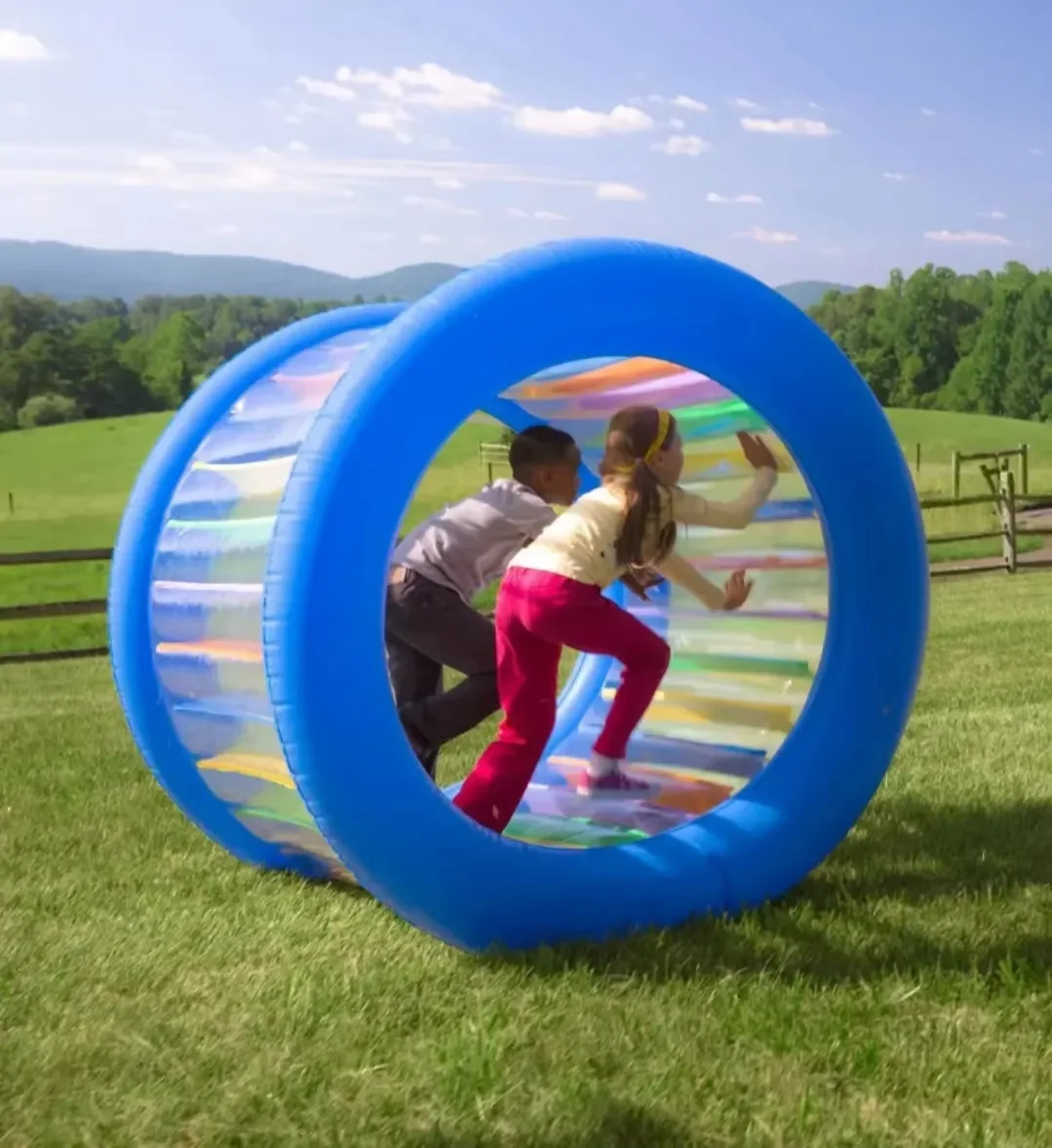 

Family Play Inflatable Roller Large Rolling Wheel Outdoor Toys for Kids and Adults
