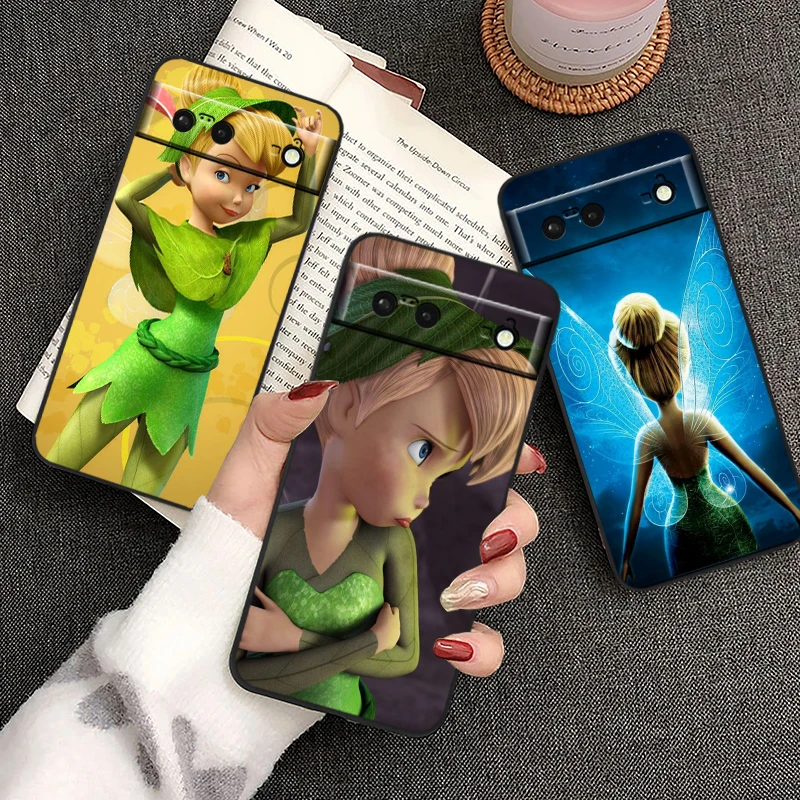 

Tinker Bell Disney Design For Google Pixel 9 8 7A 7 6A 6 5A 5 4 4A XL 5G Black Silicon Shockproof Shell Soft Phone Case