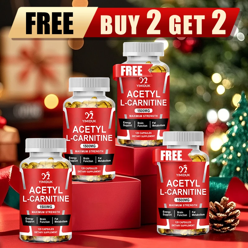 اشتر 2 واحصل على 2 مجانًا! كبسولات الأسيتيل النقية L-Carnitine، تدعم تعزز الوضوح الذهني، المزاج وقدرة التعلم، الوظيفة المعرفية #1